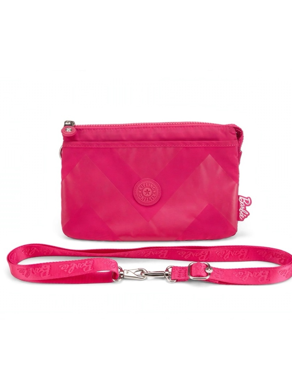 Kipling collection Barbie Hot Pink Crossbody Pouch with Detachable Strap